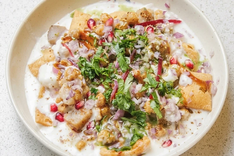 Dahi Papdi Chaat at Chunkey Indo Chinese in Burnaby, BC