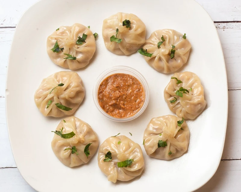 Veg Momos at Chunkey Indo Chinese in Burnaby, BC