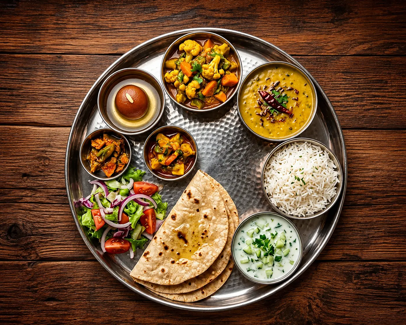 Veg Thali at Chunkey Indo Chinese in Burnaby, BC